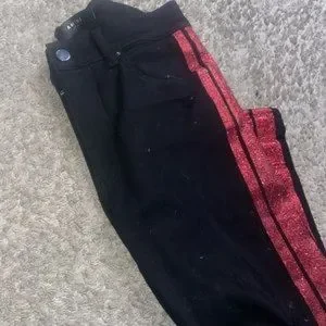 Jeans Amiri Black Red Glitter Stripe Track Jeans Poshmark